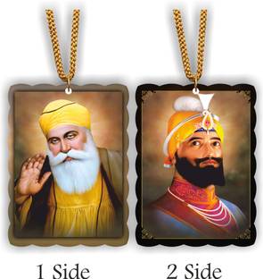 ART END Guru Nanak Dev Ji & Guru Gobind Singh Ji P-100 idol accessories Car Hanging Ornament