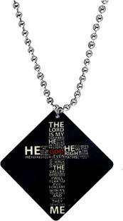 AFH My Lord Jesus Holy Cross Car Mirror Charm Decorative Hanging Ornament Car Hanging Ornament