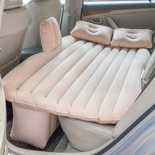 Techtest Car Inflatable Bed , Inflatable Car Air Mattress Travel Air Bed Car Back Seat Air Mattress for Car Travel ( Inflatable Bed Small Beige ) Car Inflatable Bed