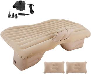 DHARU Premium Car Air Mattress With Air Pump & 2 Pillow|Travel,Picnic,Pool,Beach|Beige Universal Fit Car Inflatable Bed