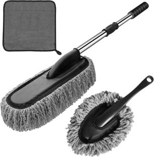 SRBK fashion Car Duster Combo Master Kit 👌-Pack with Microfiber Extendable Duster, 800 GSM C loth, and Mini Duster Brush for Car Interior & Exterior Cleaning Vehicle Interior Cleaner