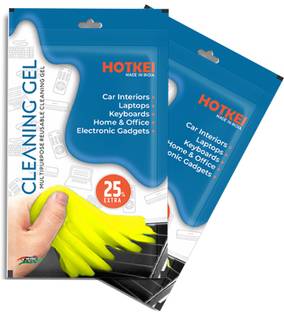 HOTKEI (PACK OF 2) Lemon scented Multipurpose Car Ac Vent Interior Dashboard Dust Dirt Smudge Cleaning Cleaner Slime Slimy Gel Jelly Putty Kit For Car Keyboard Laptop PC Electronic Gadgets Products (Pack Of 2 Lemon Scented) Car cleaner cleaning Gel Vehicle Interior Cleaner