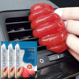 HOTKEI [PACK OF 3]Multipurpose Car Ac Vent Interior Dashboard Dust Dirt Cleaning Cleaner Slime Slimy Gel Jelly Putty Kit For Car Keyboard Laptop PC Electronic Gadgets Products Cleaning Kit [Pack Of 1] Car Interior Cleaning Cleaner Gel Vehicle Interior Cleaner