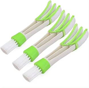 Otoroys Blinds Cleaner Tools for Keyboard Window Leaves Blinds Shutter Multifunction Cleaning Brush for Car Air Vent - 2 Microfiber Sleeves Vehicle Interior Cleaner
