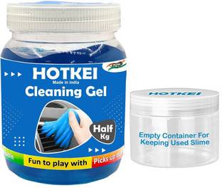 HOTKEI Half Kg Multipurpose Car Ac Vent Interior Dashboard Dust Dirt Cleaning Cleaner Slime Gel Jelly Putty Kit For Car Keyboard Laptop PC Electronic Gadgets Products Cleaning Kit Car Interior Reusable Cleaning Cleaner Gel Vehicle Interior Cleaner