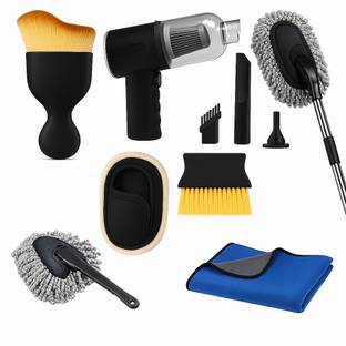 JUNJULA 7pcs Car Vacuum,Car Duster Kit,Interior & Exterior Car Cleaning 53264 Vehicle Interior Cleaner