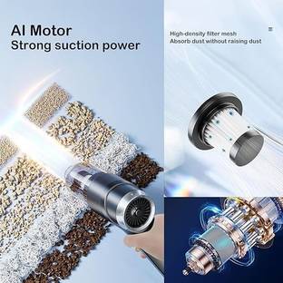 KRISHNA 3 In 1 Wireless Car Vacuum Cleaner With Blower Handheld Strong Suction Dry And Wet Home,Office, Car Vehicle, sound system, pet hair, dust clean Vehicle Interior Cleaner