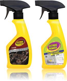 CITRUS POWER Leather Care + Leather Cleaner Conditioner Kit Combo For Sofa,Car Seats,Jacket,Bags,Belt & For All Leather Vehicle Interior Cleaner