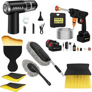 JUNJULA 8pcs Car Water Pressore Gun,Car Vacuum,Interior&Exterior Cleaning Tools 58546 Vehicle Interior Cleaner
