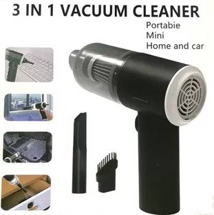 JERITO High Power 3 in 1 Car Vacuum Cleaner with blower USB Rechargeable Wireless Handheld Car Vacuum Cleaner and Smooth Design built in light Vehicle Interior Cleaner