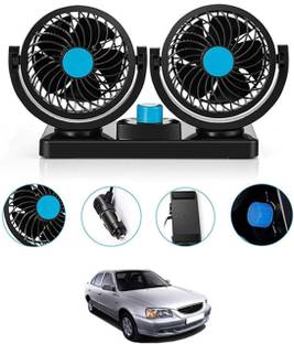 Zinzo Imported 100% Copper Motor 12V DC Car Cooling Fan 360 Degree Air Flow Mode CF5 Car Interior Fan