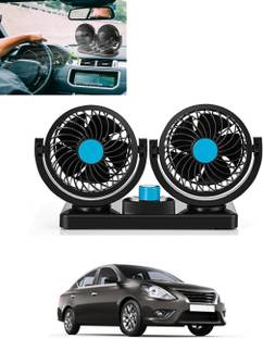 MATIES Car Interior 12V DC/360 Degree Dual Head 2 Speed Cooling Universal Fit Fan-252 Car Interior Fan
