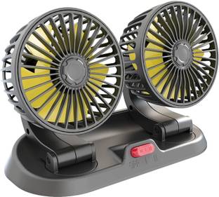 Gadiparts Efficient 12V Car Cooling Fan with 360 Degree Adjustable & Dual-Speed Car Interior Fan