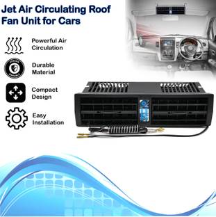 aksmit Jet Air Car A/C Air Circulating Roof Fan Unit Black For Eeco Car Interior Fan