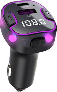 VeeDee v5.0 Car Bluetooth Device with FM Transmitter, Audio Receiver, Car Charger, MP3 Player, Adapter Dongle