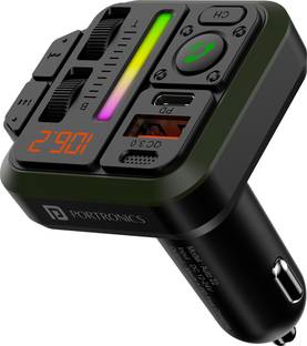 Portronics v5.0 Car Bluetooth Device with Car Charger