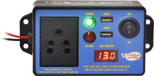 YASH AUTO ELECTRICALS DC TO AC SMALL CONVERTER WITH VOLTMETER Car Laptop Charger