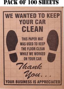 PlayKith Paper Disposable Paper Mat For  Universal For Car