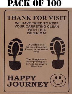 aksmit Paper Disposable Paper Mat For  Universal For Car