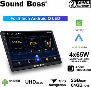 Sound Boss Androidify 3rd Generation Bass-Blaster 9' Inch Q-LED Android Car-Play (2GB/64GB) Car Stereo