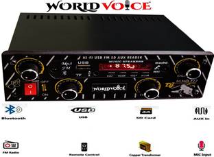 world voice Gold Series Bluetooth Digital Metal Car Stereo+BT Board/ FM/USB/AUX/MP3/SD-Card Car Stereo