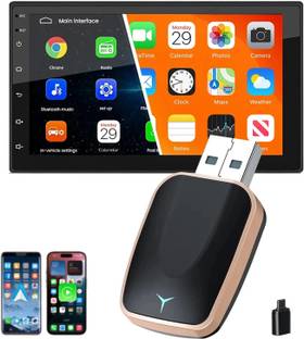 Exblack 2 in 1 Wireless Carplay and Android Auto Adapter,Bluetooth 2.4 & 5.8Ghz WiFi Car Stereo