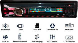 KAXTANG High Power Stereo Output Universal Fit Double Din Mp3 Car Stereo with Hands-Free Calling, Bluetooth, USB Input FM Radio, AUX Input, SD Card Slot, Remote Control, 7 Color LCD Display, ID3 Tag with EQ, Bass, Treble Balance & Fader Control Car Stereo