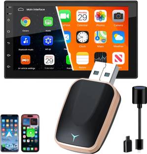 Exblack 2 in 1 Wireless Carplay and Android Auto Adapter,Bluetooth 2.4 & 5.8Ghz WiFi Car Stereo