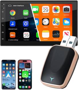 Exblack 2 in 1 Wireless Carplay and Android Auto Adapter,Bluetooth 2.4 & 5.8Ghz WiFi Car Stereo