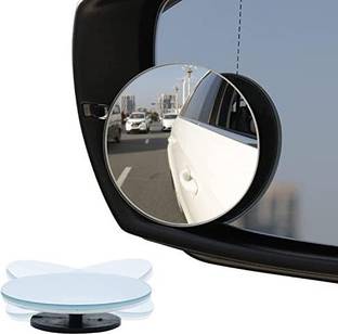 Hoodinter Plastic Glass Blind Spot Mirror Round Convex Mirror Suitable For All Cars Plastic Car Mirror Cover