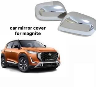 ANAYA G Stylish full crome car mirror cover for MAGNITE Plastic Car Mirror Cover Plastic Car Mirror Cover