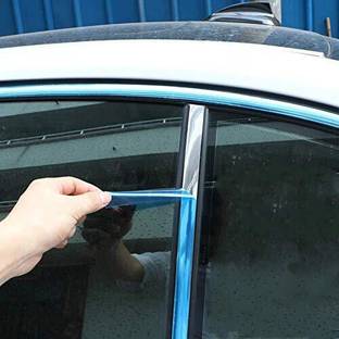 Lakshmina Enterprises Car Chrome Side Beading roll For Decorating and Styling Strips 12MM - 4 Meters Silver Plated Car Mirror Cover