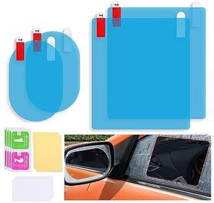 TONY STARK Anti Fog Film Car Rear View Mirror Rain-Proof (2 PCs Oval + 2 PCs Square) Car Mirror Rain Blocker