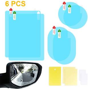 Campark 6 PCS 3 Size Car Rearview Mirror Protective Film, HD Clear Rainproof Film Anti Glare Anti Fog Waterproof Film for Car Mirrors and Side Windows Car Mirror Rain Blocker