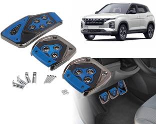 Selifaur BPK10 - 3 Pcs Blue Non-Slip Manual Car Pedals kit Pad Covers Set Creta 2024 Car Pedal