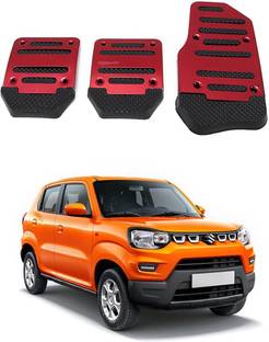Motopex Red 3 Pcs Non-Slip Manual Car Guj Pedals Kit Sports Pad Covers Set MT02 Car Pedal