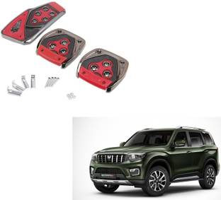 AuTO ADDiCT Car Pedal Cover 3 Pcs Non-Slip Pad (Red) FOR MAHINDRA SCORPIO-N-2022 Car Pedal