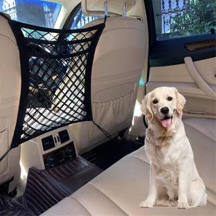 AutoBizarre 3-Layer Stretchable Pet Barrier Safety Net Mesh Organizer For All Cars Vans Car Pet Divider