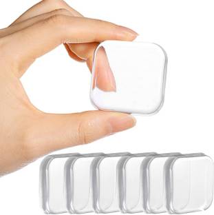 charmi mart Wall Protector Square – 6 PCS Silicone Door Stopper Pad (4 cm) Car Pet Door Protector