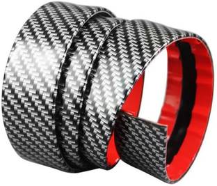 BHOOLU&GOOLU Anti Scratch Rubber Stripe Carbon Fiber Car Door Sill Protecter - 1 Roll/Pack Car Pet Door Protector