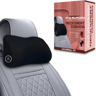 Carigiri Black Memory Foam, Velvet, Leather Car Pillow Cushion for Universal For Car