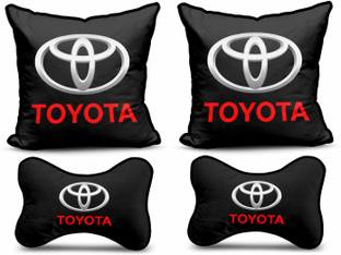 MeeFactory Black Polyester Car Pillow Cushion for Toyota