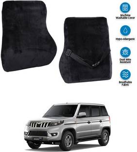 AYW Black Polyutherine Car Pillow Cushion for Mahindra