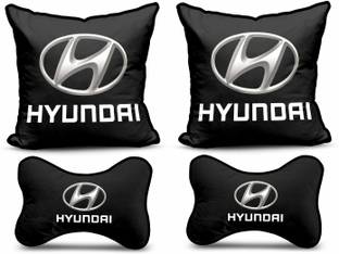 kioni Black Polyester Car Pillow Cushion for Hyundai