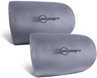 Neodrift Grey Polyutherine, Velvet Car Pillow Cushion for Universal For Car