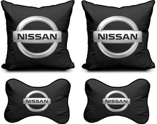 MeeFactory Black Polyester Car Pillow Cushion for Nissan