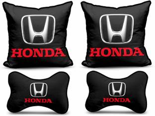 kioni Black Polyester Car Pillow Cushion for Honda
