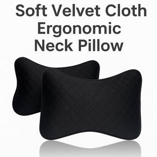 autouniko Black Velvet Car Pillow Cushion for Universal For Car