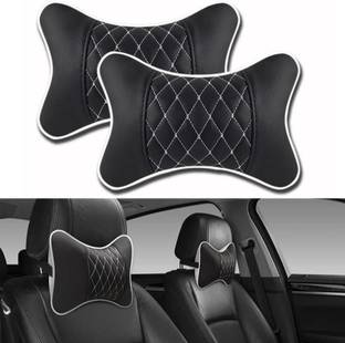 Edylinn Black Microfibre Car Pillow Cushion for Universal For Car