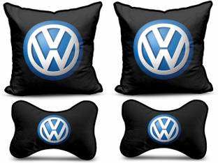 kioni Black Polyester Car Pillow Cushion for Volkswagen